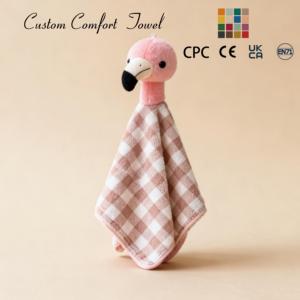 Regalo para Baby Shower, Adorable Peluche de <span class=keywords><strong>Pez</strong></span> <span class=keywords><strong>Payaso</strong></span> con Diseño de Cuadros, Toalla de Confort, Animal de Peluche Suave - Product Image 2