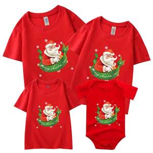 Vêtements Nouvel An Père Mère Fils Fille Filles Garçons Maman Papa T-shirt Femme <span class=keywords><strong>Homme</strong></span> Enfants T-shirt Bébé Barboteuse Costume de Noël - Product Image 3