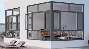 Fenêtre en aluminium à <span class=keywords><strong>vitrage</strong></span> simple, insonorisée, avec unités de verre isolantes noires personnalisées, pour nouvelle construction, assortiment - Product Image 6