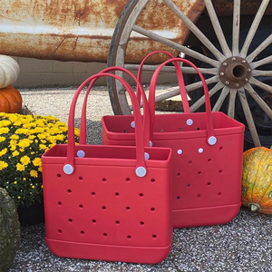 Sac de plage d'été pour femmes, grande capacité, deux ouvertures, en EVA, imperméable, réutilisable, lavable, à porter à l'épaule, pour le shopping - Product Image 1