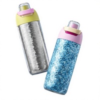 Bouteille d'eau en titane pur de 350 ml, double paroi, isolée sous vide, maintien thermique 12-24 heures, portable, cadeau d'affaires, vente en gros