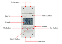 Compteur d'énergie intelligent monophasé Acrel ADL200/C MID certifié CE, 3*220-240V 10-80A, rail DIN, KWh, RS485 Modbus, surveillance de la consommation d'énergie