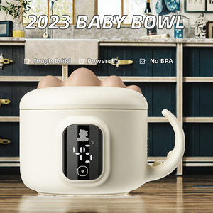 Tazón calentador de alimentos para bebés de acero inoxidable y silicona recargable 2023 con diseño Animal - Product Image 3
