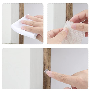 Tampons de protection autocollants en silicone transparents pour portes d'armoires, patins antidérapants pour meubles, fabricant OEM - Product Image 3