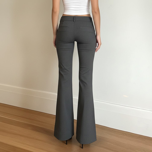 Pantalones de Mujer con Estampado de Rayas, Corte Recto, Estilo Vintage Y2K, Pantalones Largos de Moda para Mujer - Product Image 5