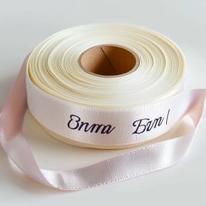Cinta de Grosgrain de Alta Calidad con Logotipo Personalizado, Rollo de Cinta de Satén con Nombre de Marca Impreso en Lámina Dorada, Cintas de Regalo - Product Image 5