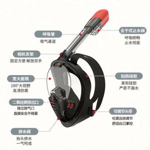 หน้ากากดำน้ำแบบเต็มหน้าสำหรับเด็ก รุ่น USA Mairun 406 ป้องกันฝ้า พร้อมเลนส์เดี่ยว วัสดุ PVC และ PC ซิลิโคน ช่วยให้หายใจสะดวก - Product Image 5