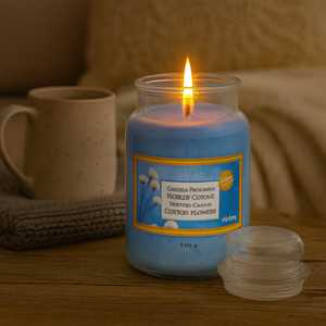 Aidea <b>Scented</b> <b>Candle</b> Cotton Flowers 530g Jar Made In Italy - Product Image 5