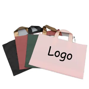 Logo personalizzato stampato Ldpe Hdpe plastica fustellata grazie produttori di Carrier Shopping Packaging Bags