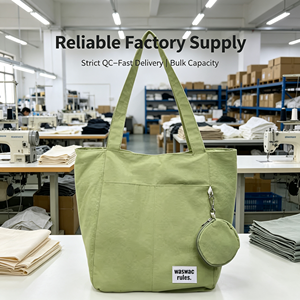 Premium for Brand Fashion Canvas Tote Bag-<b>Heavy</b> <b>Duty</b> Medium/Large Capacity Letter Custom Logo <b>Zipper</b> Closure Hand Length Bag - Product Image 5