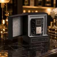 Boîte cadeau de luxe personnalisée vert foncé rigide pour parfum, emballage en carton rigide pour flacons de parfum