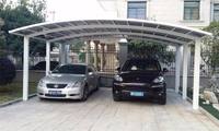 Kit Carport Double en Aluminium et Polycarbonate, Abri Garage Voiture Métallique