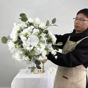 ดอกไม้ประดิษฐ์ทรงกลมสำหรับตกแต่งโต๊ะกลางงานแต่งงาน โรงแรม และงานอีเว้นท์ จากโรงงาน OEM - Product Image 5