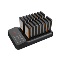Système de téléavertisseurs de restaurant sans fil 16 boutons, téléavertisseurs vibrants et buzzer de table pour service de table, petit téléavertisseur de restaurant sans fil 16