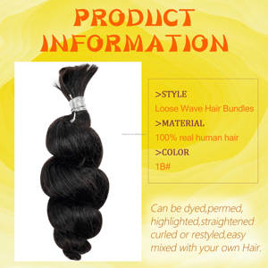 ANNA-Mèches <span class=keywords><strong>de</strong></span> cheveux humains d'aspect naturel, tressées, 100%, faites à la main, pour locks <span class=keywords><strong>de</strong></span> sirène bohème - Product Image 4