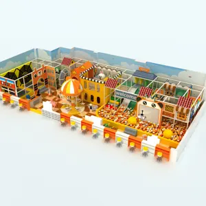 Schloss mit comics-thema indoor spielplatz großer baby-spielplatz mit bälle indoor soft-play-spielplatz