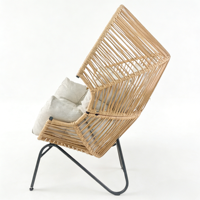 Fauteuil suspendu en métal surdimensionné pour l'extérieur, moderne et robuste, avec dossier inclinable