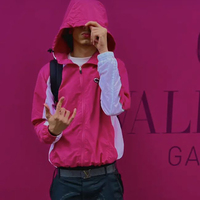 Veste zippée réfléchissante avec logo personnalisé, en nylon, ensemble de survêtements sportifs à séchage rapide, coupe-vent unisexe, ensembles courts
