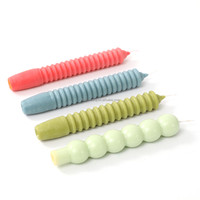 Nicole Handmade 3D Ball Twisted Long Shape Rotations schraube Rod Candlelight Dinner Candle Making Große Silikon kerzen form