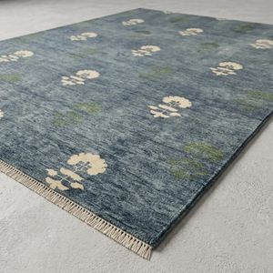 Alfombra Moderna de Lana Oushak con Diseño Floral, Anudada a Mano, Estilo Turco Vintage, Alfombra Grande para Sala de Estar, Dormitorio, Comedor, Personalizable - Product Image 3