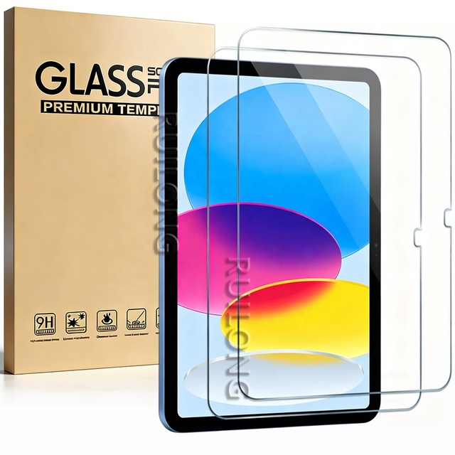 2 Pack HD Clear Tablet Tempered Glass Screen Protector for IPad A16 2025 11th10th 10.9 Inch Air 2026 Pro 11 With Package