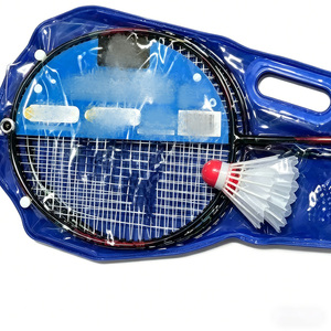 Ensemble de <span class=keywords><strong>badminton</strong></span> d'entrée de gamme JH Wholesale, 2 raquettes + 2 volants, cadre en acier, sac en PP avec logo autocollant personnalisé - Product Image 3