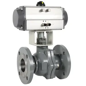 Cast Steel Carbon Steel Soft Seal Flange Pneumatic Switch Ball Valve