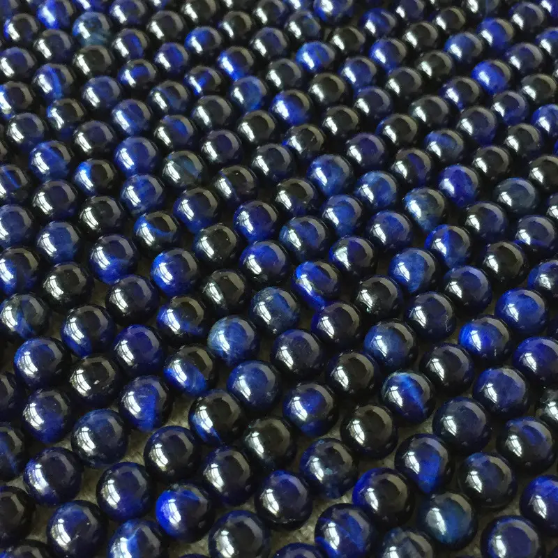 Alta Qualidade Blue Tiger Eye Stone Beads Loose Stone Beads Para DIY pulseira e colar