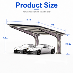 Cochera Solar Conectada a la Red y Fuera de la Red con Capacidad para Dos Autos, Color de la Columna Se Puede Elegir Libremente - Product Image 1
