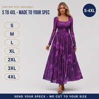 Robe longue en maille imprimée personnalisée pour femme, idéale pour soirée, cocktail, mariage, invitées, fête, formelle, vente en gros, OEM, ODM, usine