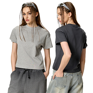 260GSM Supima algodón Mujer camiseta refrigeración UV UPF 50 + antibacteriano Y2K Streetwear - Product Image 1