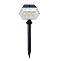 Lampe solaire pour pelouse, projecteur LED 108/50 avec chargement USB