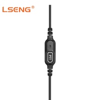 Casque radio bidirectionnel LSENG avec tube acoustique transparent, écouteur, microphone PTT intégré avec ENC, compatible avec Kenwood TK3207 TK2207 Baofeng Radio