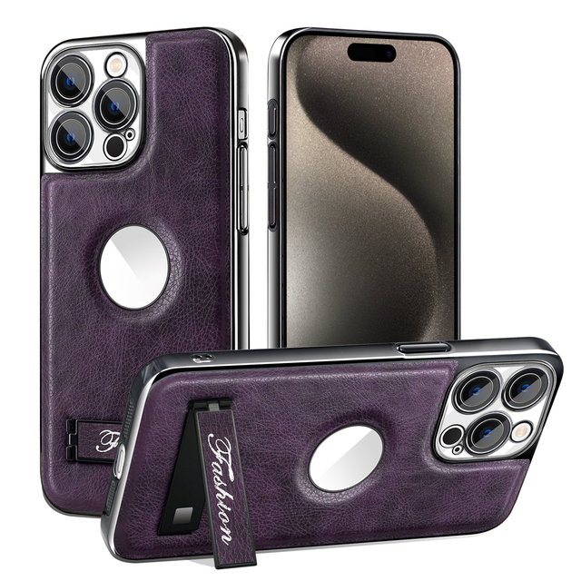 Business Leather Kickstand Phone Case for iphone 15 PU Wallet Mobile Phone Case for iphone 13 14 15