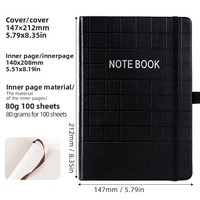 Nouveau carnet de notes professionnel A5 à couverture rigide en cuir PU, ligné, avec reliure thermique, sangle et impression UV, 80 feuilles, édition cadeau, pour l'exportation