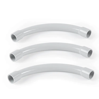 Coude en croissant de lune UPVC haute pression 20-63 mm, connecteur coudé en PVC pour tubes en plastique et raccords de conduites d'eau