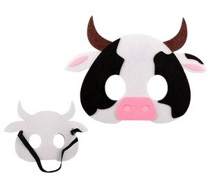 Zoo serie Party animale Non tessuto maschera per bambini cartone animato cartone animato maschera per gli occhi ragazzo ragazze maiale scimmia tigre mucca maschera - Product Image 2