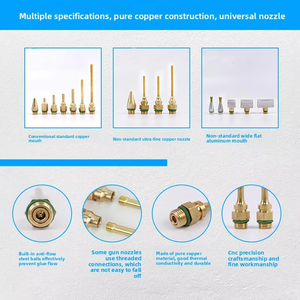 Ugello per pistola colla a caldo esteso, intercambiabile, punta di ricambio per pistola colla, ugello dosatore per incollaggio in angolo profondo - Product Image 4