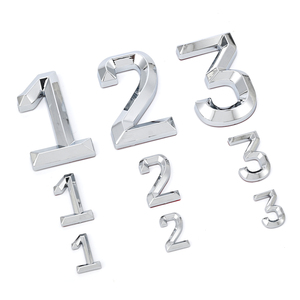 Emblemas de Coche Autoadhesivos de Plástico ABS Cromado, Letras y Números 3D, Pegatinas para Decoración de Carrocería, Venta al Por Mayor Directa de Fábrica - Product Image 3