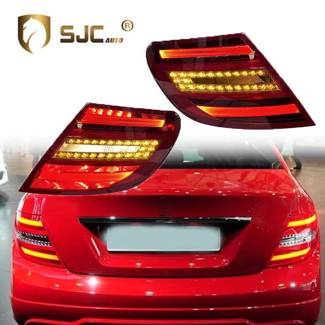 SJC Automotive Parts for Mercedes Benz C Class W204 2007-2014 Taillight Upgraded LED Tail Light Style Rear Lamp Lighting System
