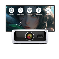 Projecteur vidéo LED LCD intelligent Android 12.0 pour cinéma maison, Full HD 1080P, 3W*2 haut-parleurs, portable, mini projecteur 4k pour jeux