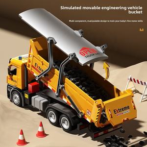 JM Nouveau Grand <span class=keywords><strong>Camion</strong></span> Benne de Chantier en Plastique pour Garçons et Filles 0-24 Mois, 6 Remorques, Échelle 1:5, Cadeaux - Product Image 2