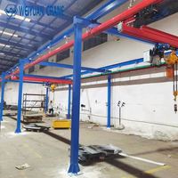 Pont roulant léger et flexible de 0,125t à 10t, type rail de guidage supérieur, pont roulant suspendu avec palan électrique