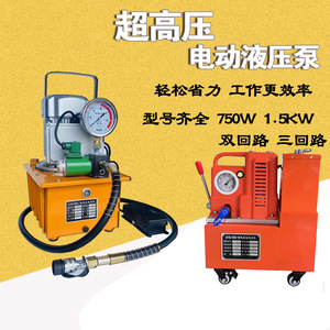 ปั๊มไฮดรอลิกไฟฟ้าแรงดันสูงพิเศษ 750W 1.5KW แบบสองวงจร/สามวงจร พร้อมสถานีปั๊มแบบใช้เท้าเหยียบ - Product Image 1