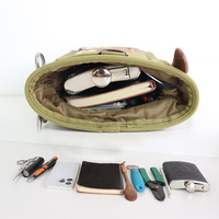 Sac banane camouflage avec cordon de serrage, pochette de rangement pour outils de camping, randonnée et chasse en extérieur
