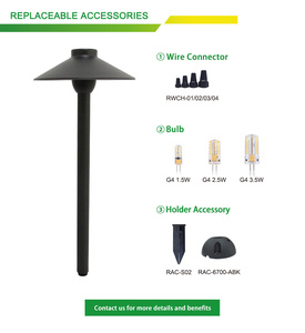 RPL-6902-ABK với 15 inch cực điện áp thấp đường dẫn đèn và chiếu sáng cảnh quan cài đặt trong vườn - Product Image 4