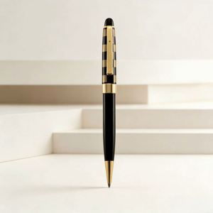 Luxury <b>Grid</b> Ballpoint Pens Wholesale Business Signature <b>Metal</b> Black Custom Pen Suitable for Corporate Activity Gifts - Product Image 2