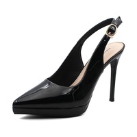 Escarpins à talon aiguille bout pointu en cuir verni blanc crème avec boucle dorée pour femme – Idéal pour mariage, soirée, bureau – Vente en gros