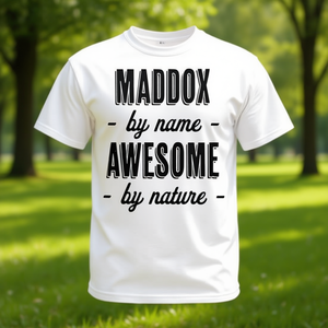 Camiseta Maddox By Name Awesome By Nature para adultos, niños y jóvenes - Product Image 3
