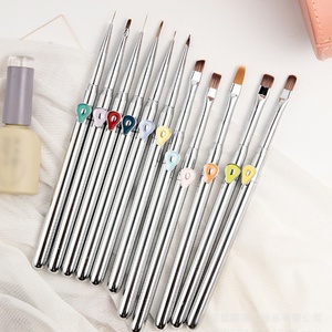 New High-end Nail <b>Brush</b> Metal Pen Holder Manicurist Professional <b>Brush</b> Factory Custom logo - Product Image 1